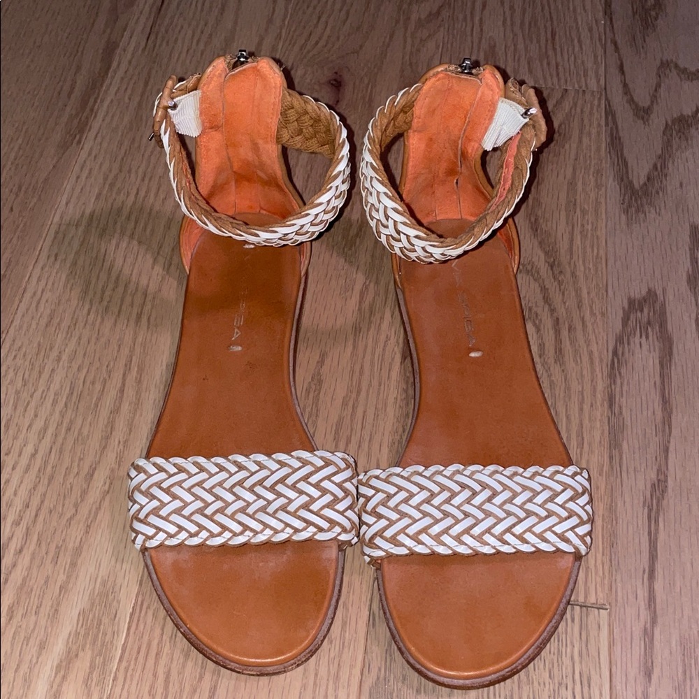 Via Spiga Orange and White Braided Sandals
Worn twice. Total of 4 hours.